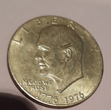 One Dollar Liberty 1776 - 1976 E Pluribus Unum Kerbe über dem Ohr