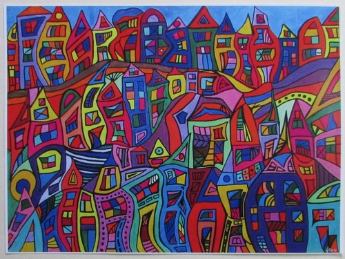 Bunte großstadt von feva - großstadt,