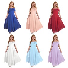 Mädchen Ballkleid Prinzessin Kostüm Blume Kleid Abschlussball Kleidung Tanzen