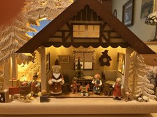 doppelter Schwibbogen aus Holz mit LED Beleuchtung, 3 D, Ober- u. Unterteil