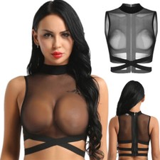 DE Damen Transparent Oberteile