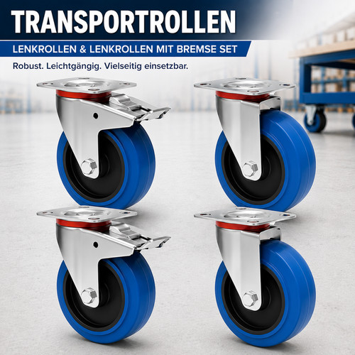 Transportrollen blue wheels - blue,