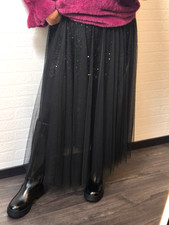 Samt-Tüllrock Maxirock mit