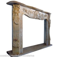 Kamin IN Marmor Gelb Stil Klassisch Old Marble Fireplace Classic Home Design