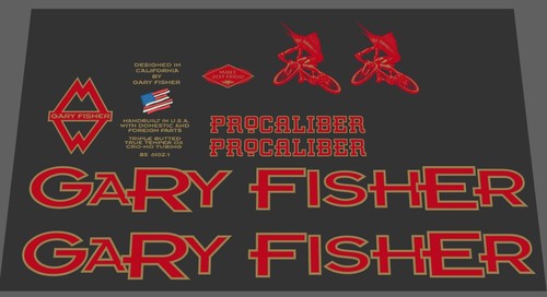 Gary fisher aufkleber set - aufkleber,
