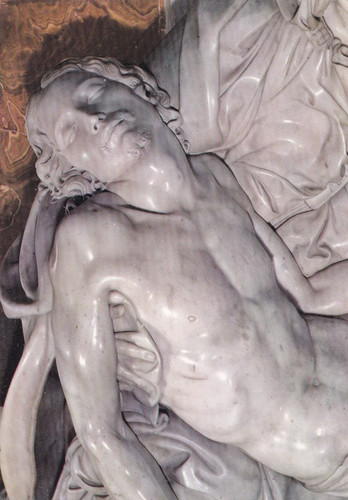 Michelangelo pieta detail - la,