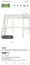 Ikea Stora Doppelhochbett 140x200 weiß, Zustand sehr gut