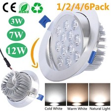 LED Deckenleuchte Deckenlampe Downlight Lampe Wohnzimmer Leuchtmittel 3W 7W 12W