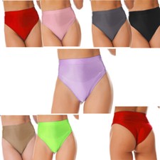 Frauen Slips Boxer Panties Einfarbig Höschen Glänzend Clubwear Unten Kostüm