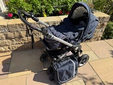 Kinderwagen Teutonia blau incl. Baby Tragewanne, Maxi Cosi Halterung etc.