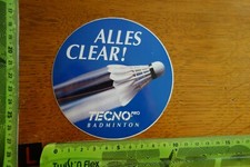 Alter Aufkleber Badminton Kleidung Zubehör TECNO PRO Alles Clear