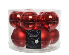 10 Stück Weihnachtskugeln 6cm Glas Christbaumkugeln Christbaumschmuck Glanz matt