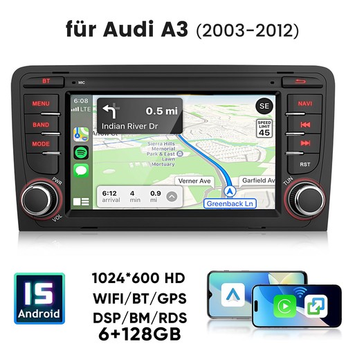 Autoradio 128g für audi a3 - autoradio,
