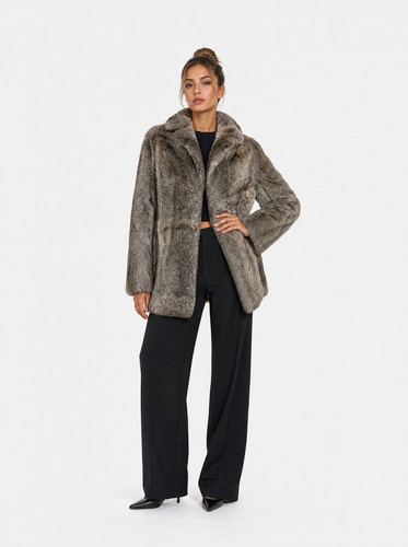 Vintage kaninchenfell jacke - kaninchenfell,