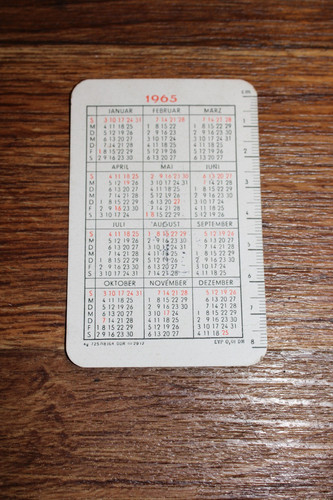 Kalender 1965 finserwalde - kalender,
