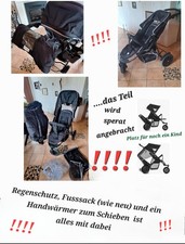Hauck Geschwisterwagen Kinderwagen Fußsack abnehmbare 2. Sitzeinheit TOP ZUSTAND