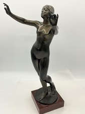 Frauenakt Bronze, Eugen Schlipf , München, Nackte Tänzerin von 1898, Sign.,