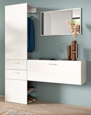 Garderobe Set 3-teilig weiß