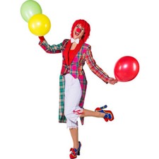 Damen-Kostüm Patchwork Frack Clown