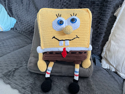 Spongebob gehäkeltes stoff - gehäkeltes, &