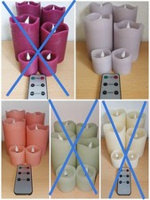 6 LED Echtwachs Stumpenkerzen