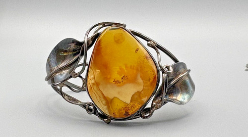 Jugendstil armreif bernstein - jugendstil,