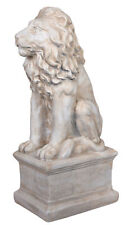 Löwenfigur Garten Löwe Skulptur Gartenfigur Statue Torwächter Stein Optik 110cm
