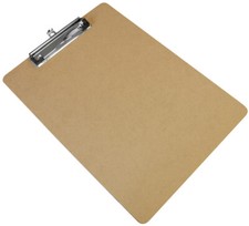 Wonday Klemmbrett aus Hartfaser-Holz DIN A4