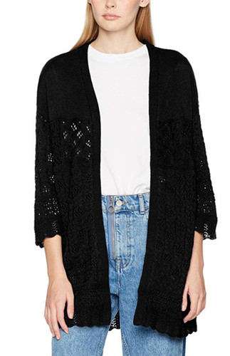 Schwarze damen strickjacke - damen,