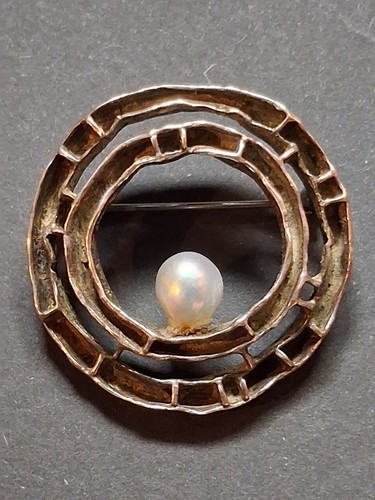 Handgefertigte silberbrosche - handgefertigte, (
