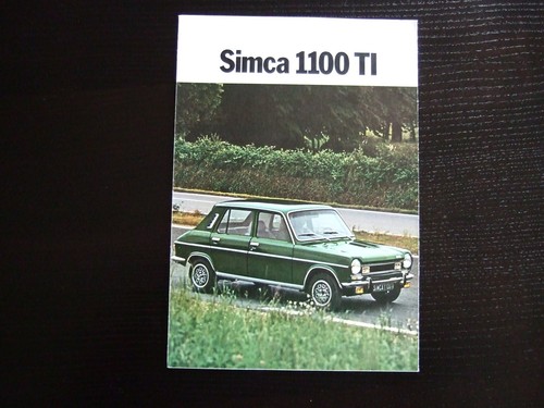 Prospekt simca 1100 - ti, 1974