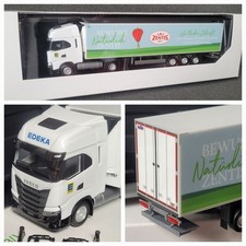 Iveco S-Way LNG Edeka + Zentis 1893 Kühlkoffer mit Heckladebordwand gefaltet