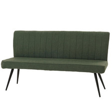 B-Ware Sitzbank MCW-K16, Rückenlehne Stoff Bouclé Metall 160cm, grün