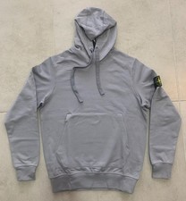Basic Kapuzen Sweatshirt Herren Stone Island Hoodie mit Logo Patch Grau Gr: M