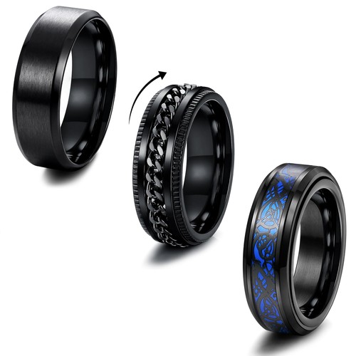 Herren ring edelstahl spinner - ring,