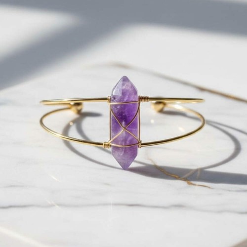 Amethyst armreif edelstein - armreif,