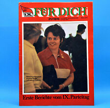 DDR FÜR DICH 21 1976 SED Parteitag Sömmerda CSSR DFD Mode Lothar Sell