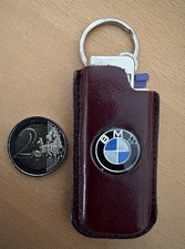 BMW-Lederhülle f. Feuerzeug rotbraun Schlüsselanhänger Vintage *selten*