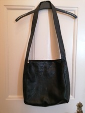 Schwarze leder tasche - schwarze,