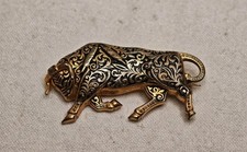 Alte Brosche Goldfarben