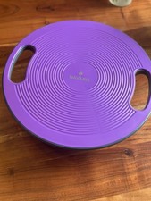 Navaris Balance Board mit Griff  Therapie Kreisel Wackelbrett Fitness Kraft Lila