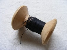 Garnrolle Holz Nähgarn Garnspule alt vintage Holzspule Oma nähen basteln DIY