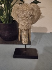 Elefantenkopf Weiß und Gold