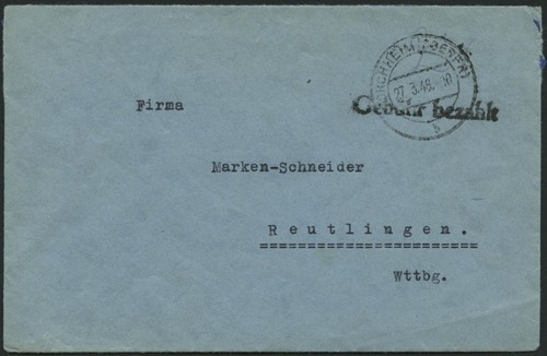 All bes gebühr bezahlt - all.,