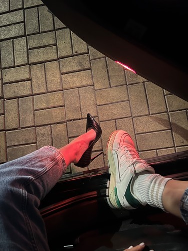 High heels black heel - black,