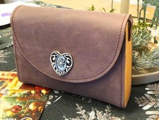 Ledertasche mit Holz Dirndl Trachten Josephine Dirndltasche Umhängetasche