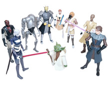 Hasbro Star Wars The Clone Wars Sammlung Yoda Maul Ventress 9 Actionfiguren !