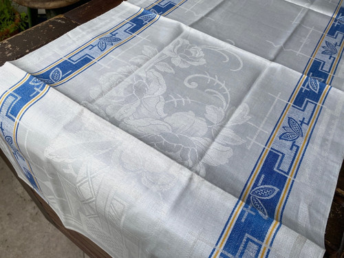 Art deco leinendamast handtuch - art,