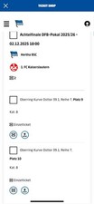 Hertha BSC Ticket - 1. FC Kaiserslautern DFB - Pokal 2025/26 Ostkurve Oberring
