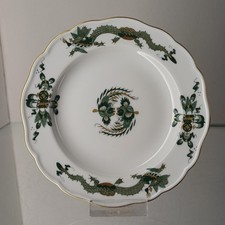Meissen Teller Drache reicher grüner Hofdrache Ø14cm Goldrand Goldschuppen